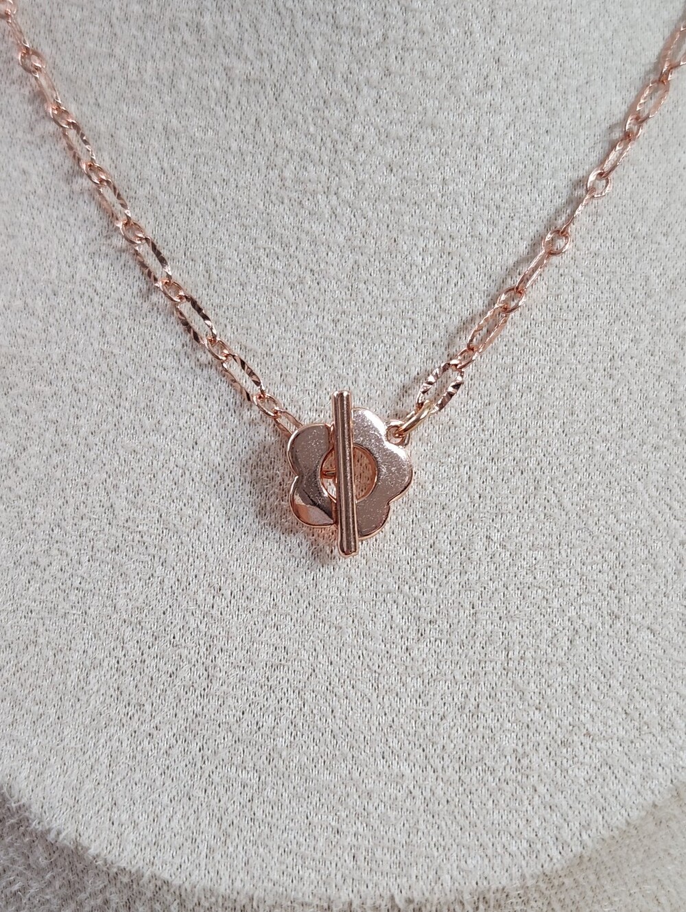 Rose Gold Plated Toggle Necklace